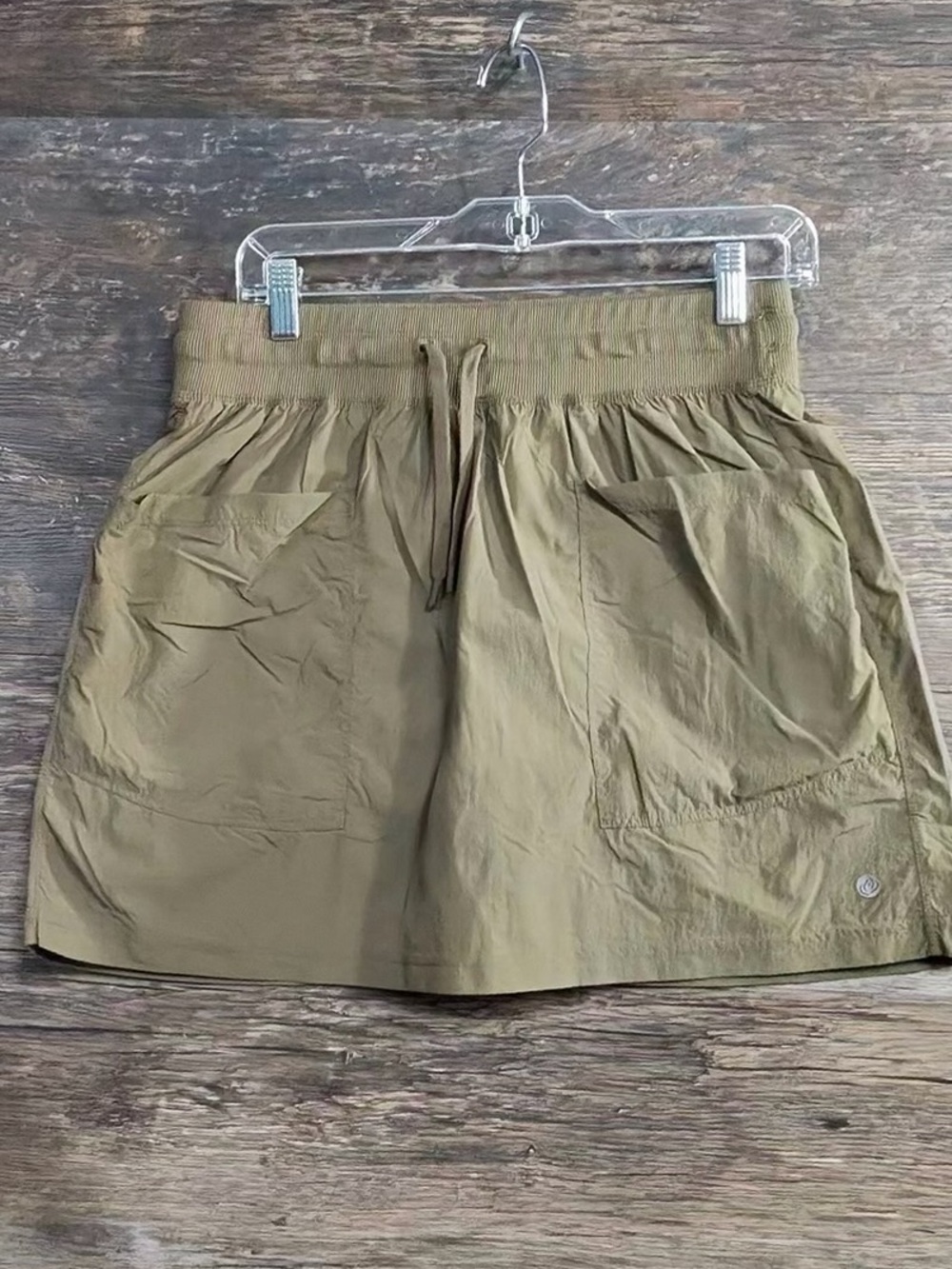 Apana Olive Green Athletic Drawstring Skort